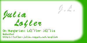 julia lofler business card